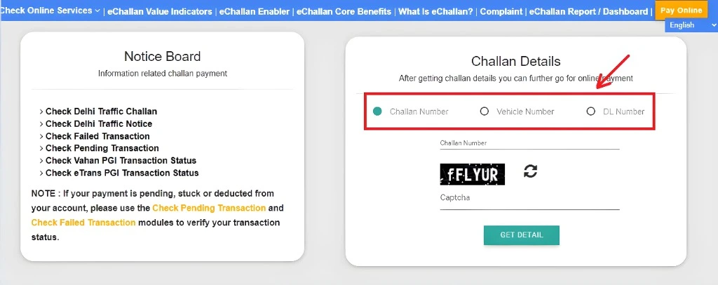 Using the Parivahan Portal