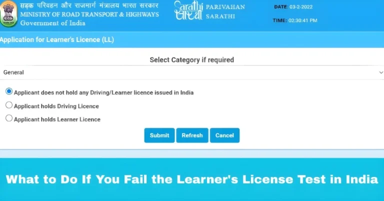 What to Do If You Fail the Learner's License Test in India