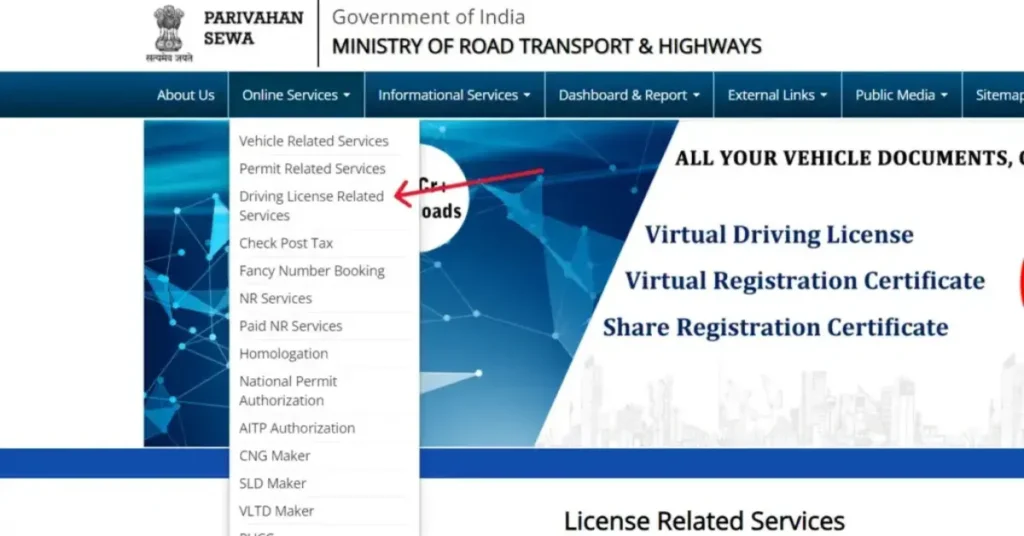 Driving Licence & Learner’s Licence Services (Sarathi)