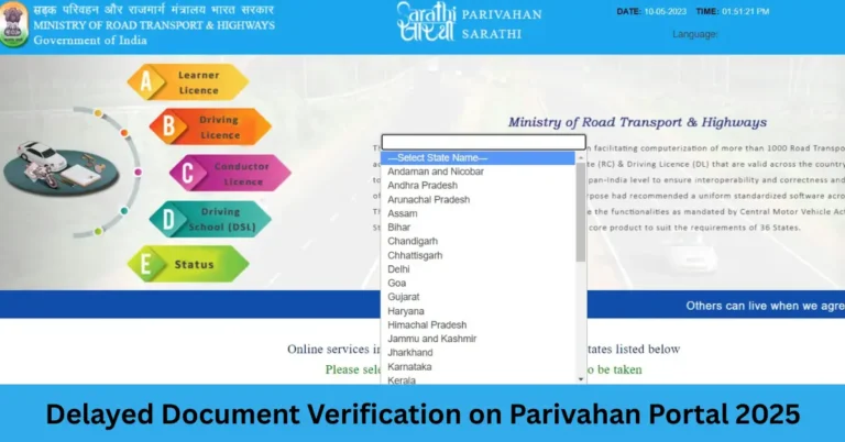 Delayed Document Verification on Parivahan Portal 2025