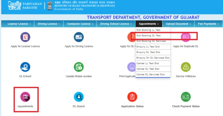 How to Book Driving Test Slots on Parivahan Sarathi Portal