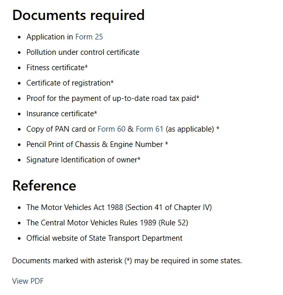 License Renewal for Non-Sarathi States