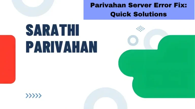 Parivahan Server Error Fix: Quick Solutions