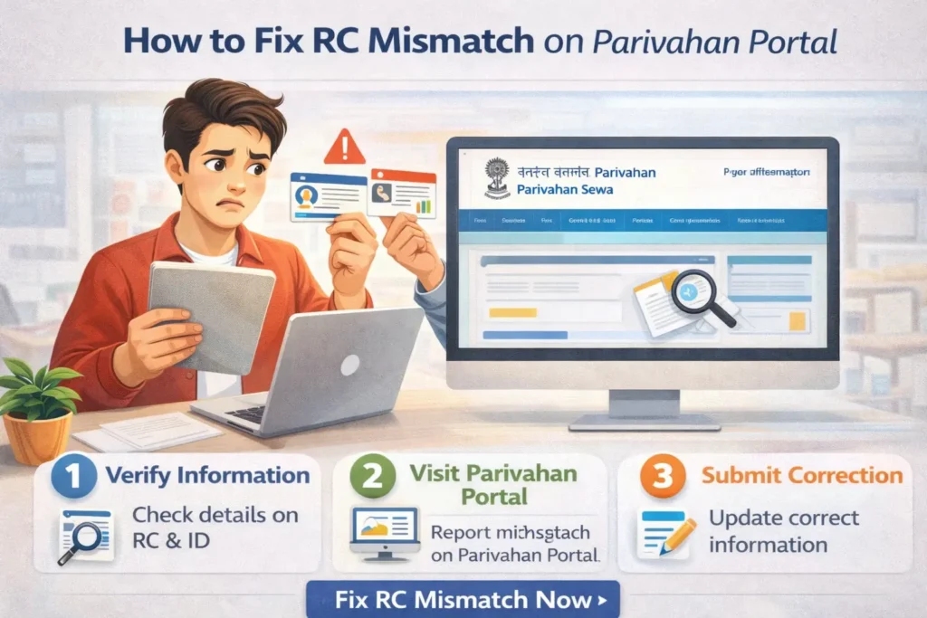 How to Fix RC Mismatch on Parivahan Portal
