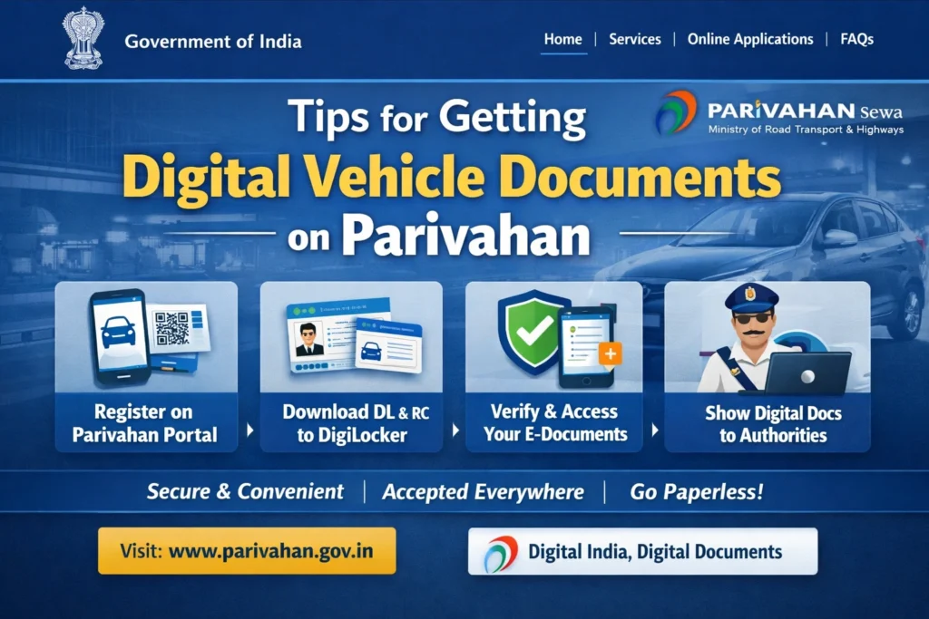 Tips for Getting Digital Vehicle Documents on Parivahan