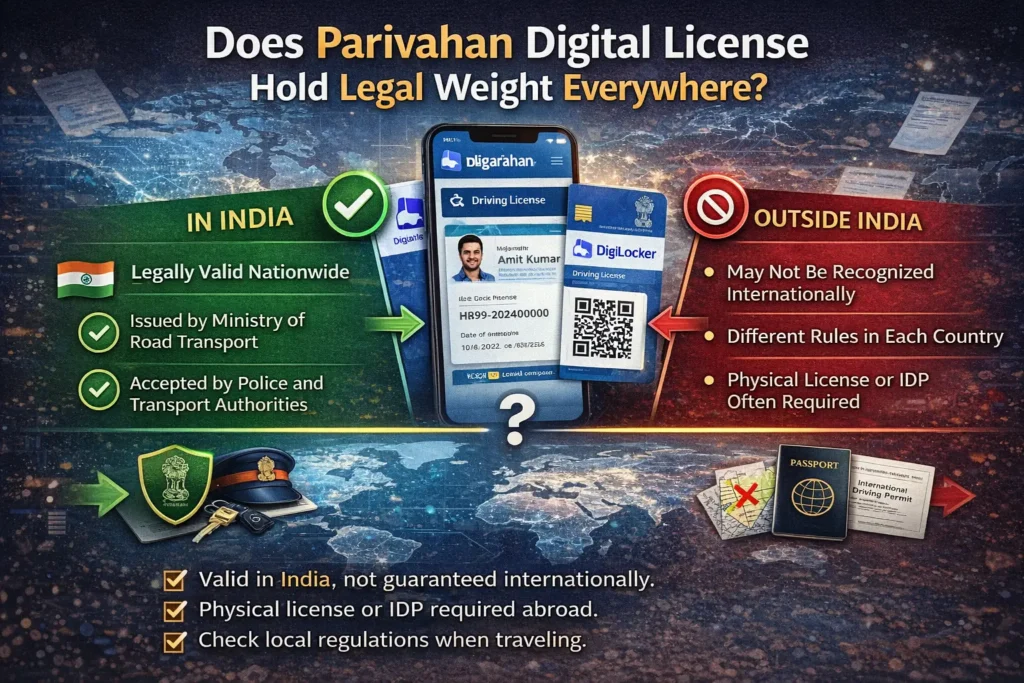 Does Parivahan Digital License Hold Legal Weight Everywhere?