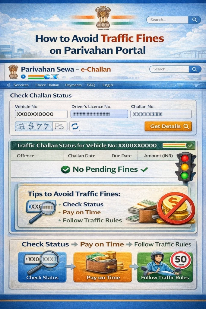 How to Avoid Traffic Fines on Parivahan Portal