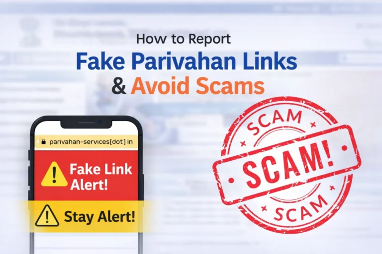 How to Report Fake Parivahan Links & Avoid Scams