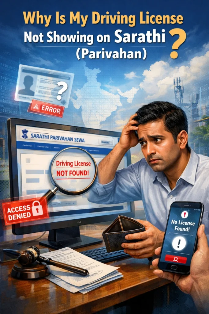 Why Is My Driving License Not Showing on Sarathi (Parivahan)